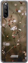 6F hoesje - geschikt voor Sony Xperia 10 III -  Transparant TPU Case - Flower Buds #ffffff