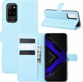Voor Huawei Honor Play4 Pro / Honor V30 Litchi Texture Horizontale Flip Leather Case met houder & kaartsleuven & portemonnee (blauw)