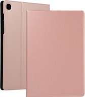 Voor Samsung Galaxy Tab A7 / T500 Horizontale flip-elasticiteit PU + TPU lederen tas met houder (roségoud)