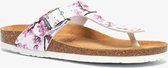 Hush Puppies dames bio teenslippers bloemenprint - Wit - Maat 38