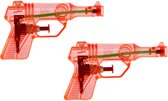 2x Waterpistool/waterpistolen rood 13 cm