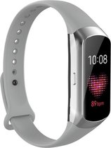 Siliconen Smartwatch bandje - Geschikt voor  Samsung Galaxy Fit siliconen bandje - grijs - Strap-it Horlogeband / Polsband / Armband