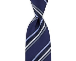 JB Collection - Stropdassen - stropdas London Connection - marine / lichtblauw / grijs / wit