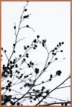 JUNIQE - Poster met kunststof lijst Winter Silhouettes 1 -20x30 /Wit &