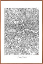 JUNIQE - Poster met kunststof lijst Londen - minimalistische