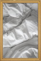 JUNIQE - Poster met houten lijst Perfect Day in Bed -13x18 /Grijs &