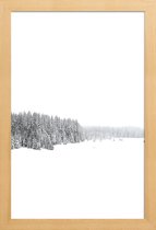 JUNIQE - Poster in houten lijst White White Winter 1/2 -40x60 /Grijs &