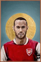 JUNIQE - Poster met kunststof lijst Football Icon - Thierry Henry