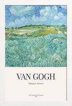 JUNIQE - Poster in houten lijst Van Gogh - Plain Near Auvers (1890)