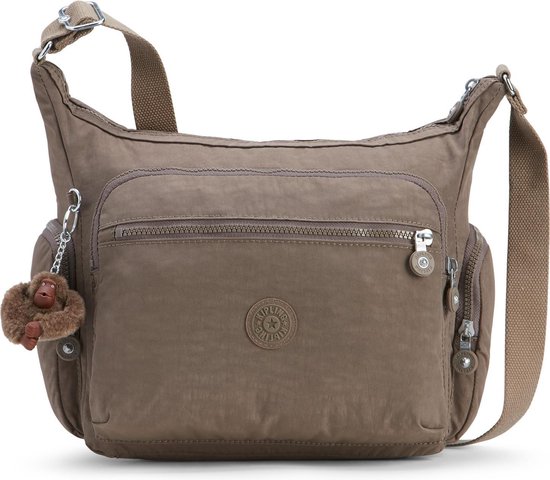 kipling Sac à épaule bandoulière Sac à épaule Eyes Wide Open Gabbie Large Shoulderbag True Beige Brun