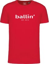 Ballin Est. 2013 - Heren Tee SS Regular Fit Shirt - Rood - Maat M