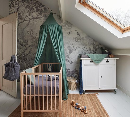 Jollein Klamboe Vintage - Ash Green - Klamboe Baby, Hemeltje - 245cm — afbeelding 3