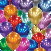 Chroom ballonnen gemengde kleuren.