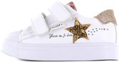 Shoesme witte klittenbandsneaker met gouden ster