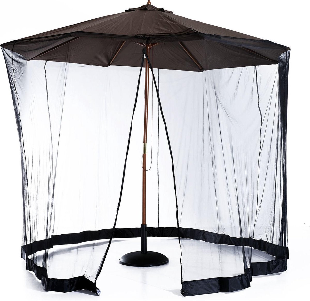 Outsunny Insectennet klamboe voor parasol 3m zwart | bol.com