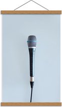 Schoolplaat – Microfoon aan Draad - 40x60cm Foto op Textielposter (Wanddecoratie op Schoolplaat)