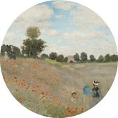 Klaprozen, Claude Monet - Foto op Behangcirkel - ⌀ 40 cm