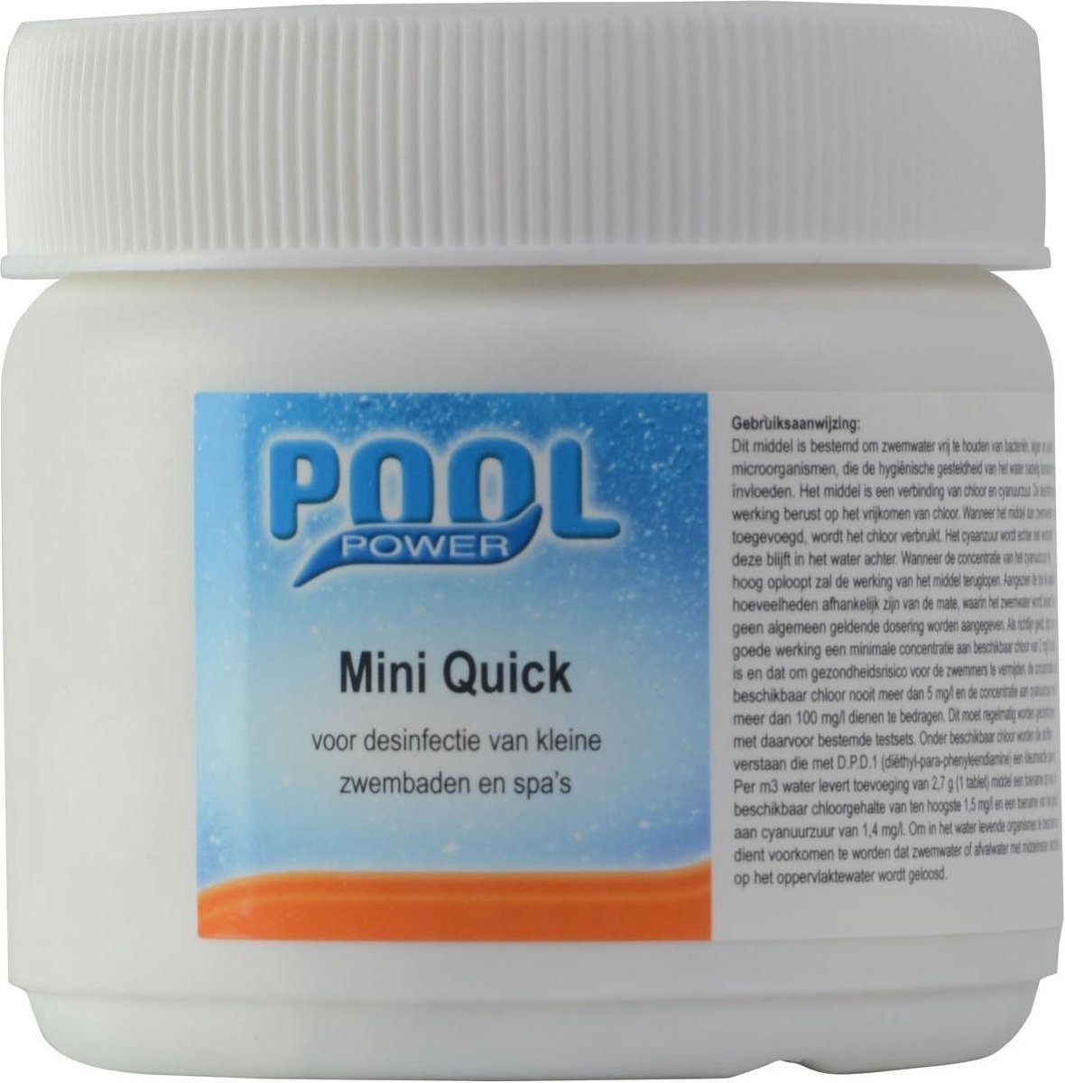 Pool Power Mini Quick Desinfectiemiddel voor Zwembaden - 180 tabletten