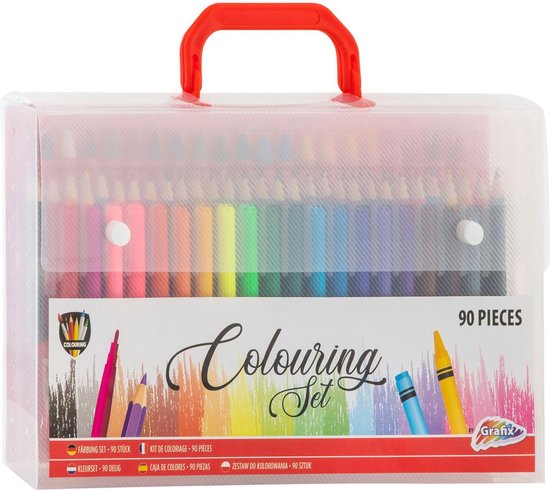 Mallette de dessin pour enfants - 80 pcs - Crayon de coloriage