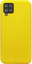 - ADEL Siliconen Back Cover Softcase Hoesje Geschikt voor Samsung Galaxy A42 - Geel