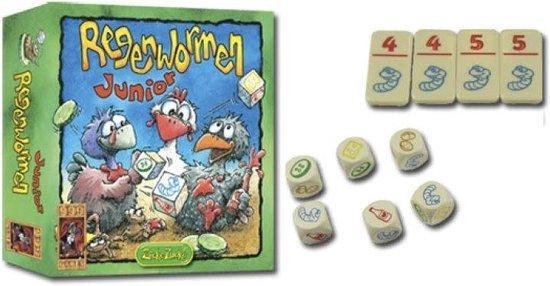 Thumbnail van een extra afbeelding van het spel 999Games - Regenwormen Junior - Dobbelspel