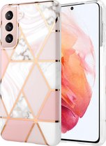 ShieldCase Pink Pattern Samsung S21 hoesje - roze