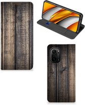 Leuk Case Cadeau voor Mannen Xiaomi Mi 11i | Poco F3 Smart Cover Steigerhout