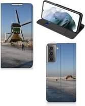 Telefoonhoesje met Logo Geschikt voor Samsung Galaxy S21 FE Smartphone Hoesje Schaatsers