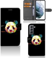 Telefoontas Geschikt voor Samsung Galaxy S21 FE Hoesje ontwerpen Panda Color Sinterklaas Cadeautje