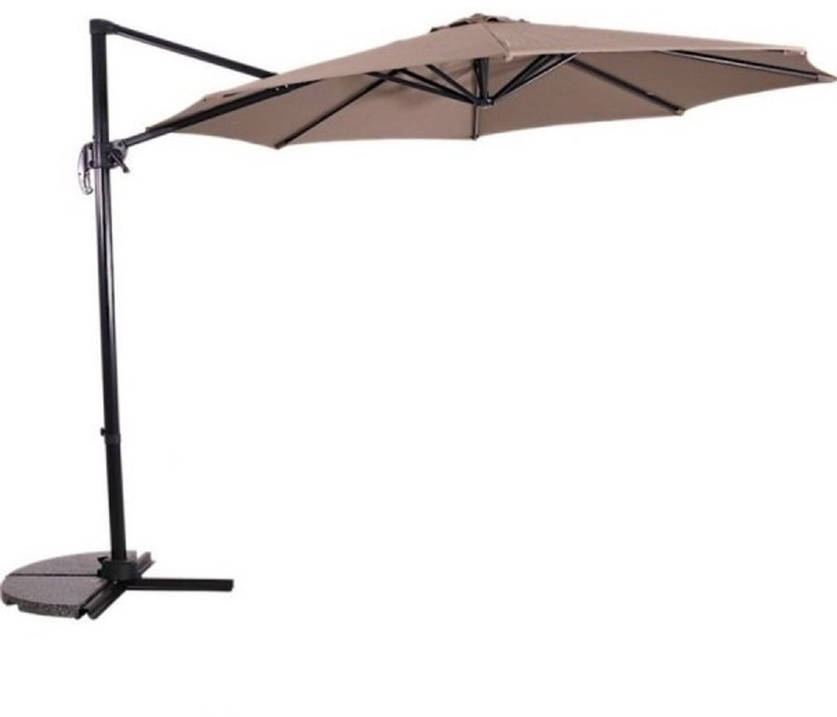Zweefparasol Libra Taupe Ø300 cm - inclusief kruisvoet & hoes
