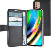 Azuri walletcase magnetic closure & cardslots - Motorola Moto G9 Plus - Zwart