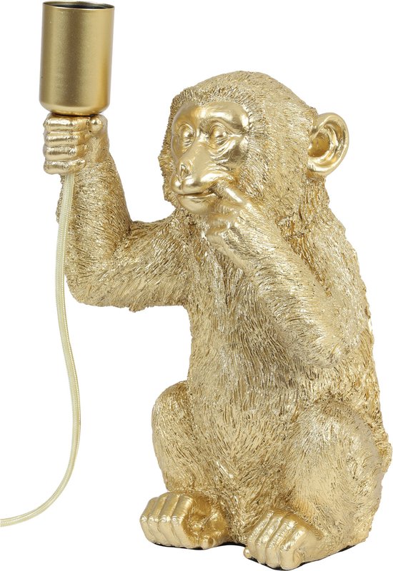 Light & Living Tafellamp Monkey - Goud - 20x19,5x34cm - Bohemian
