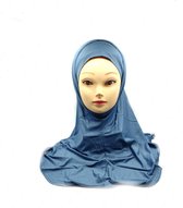 Blauwe zachte hoofddoek, Mooie hijab 2 stuks (onderkapje hijab)