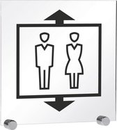 Plexiglas lift bord, 150 x 150 mm, incl. bevestiging