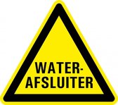 Waarschuwingsbord voor waterafsluiter - kunststof 150 mm