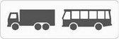 Onderbord Vrachtauto's en bussen (OB13) - aluminium - DOR 60 x 27 cm
