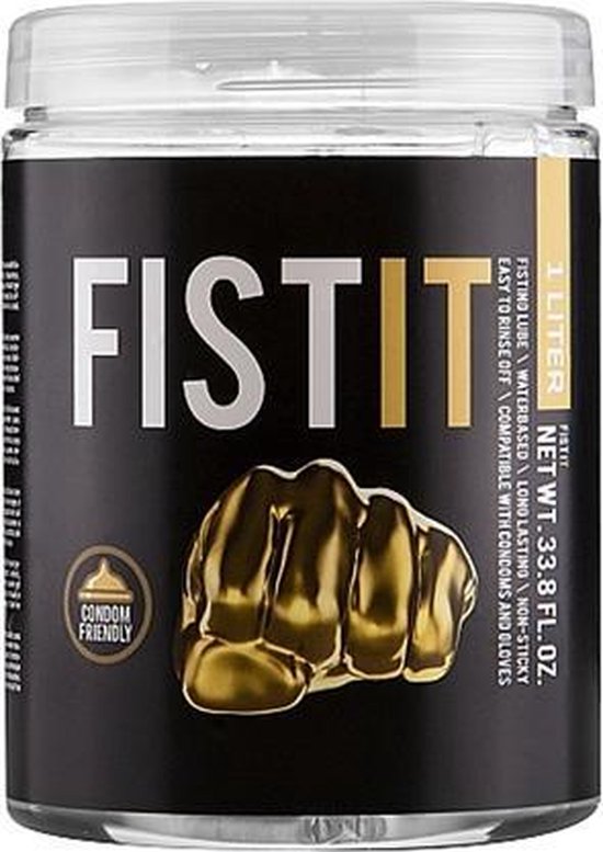 Fist It Jar Glijmiddel op Waterbasis in Handige Emmer - 1000ml