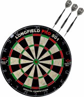 Dartbord set compleet van diameter 45.5 cm met 3x Black Arrow dartpijlen van 21 gram - Sporten darts