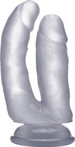 Realistic Double Cock - 6,5 Inch - Translucent