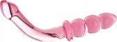 Hamsa Glazen G-Spot/P-Spot Dildo - Roze