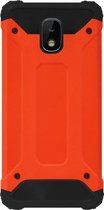 WLONS Rubber Kunststof Bumper Case Hoesje Geschikt Voor Samsung Galaxy J3 (2018) - Oranje