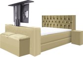 Capiton Pocket TV Lift DeLuxe 1000 Van 160x200 Monolith Beige