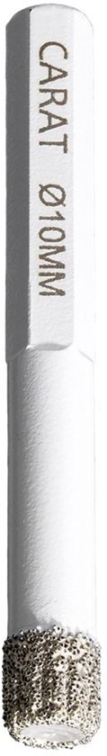 Witte Carat droogboor met diamantsegment van 10mm.