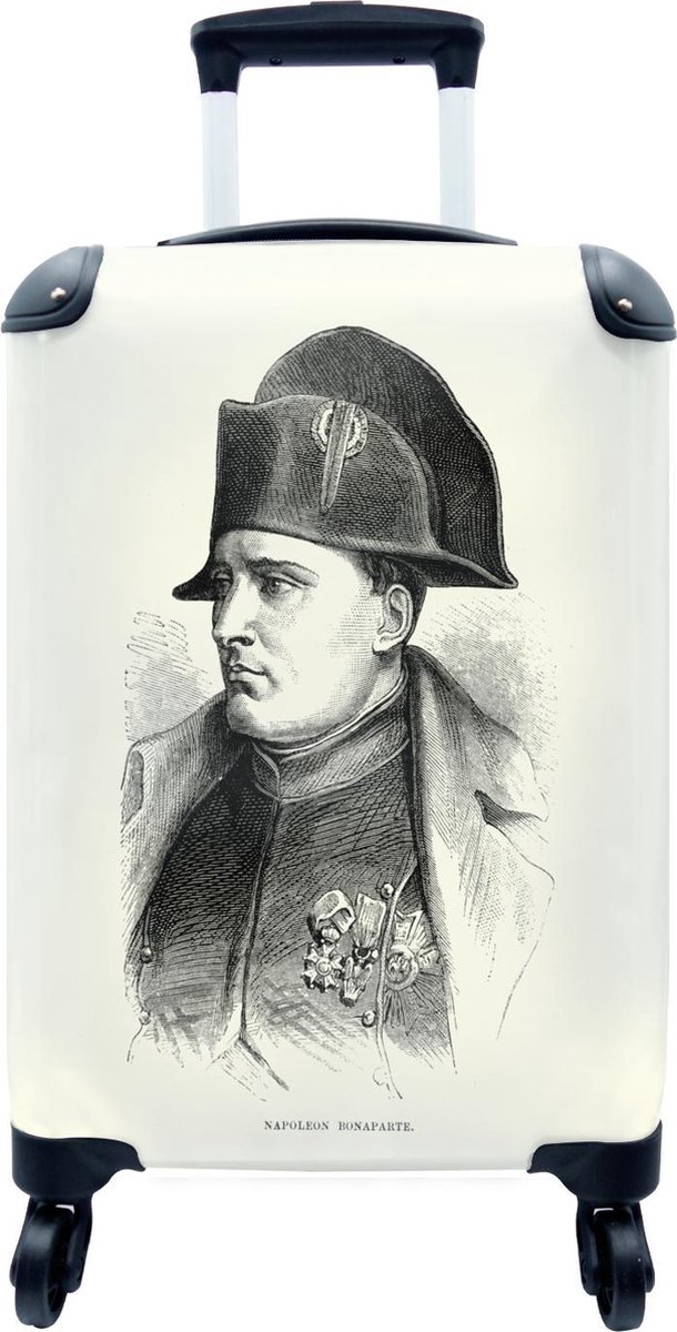Valise - Illustration de Napoleon Bonaparte en noir et blanc - 35x55x20 cm  - Bagage à... | bol