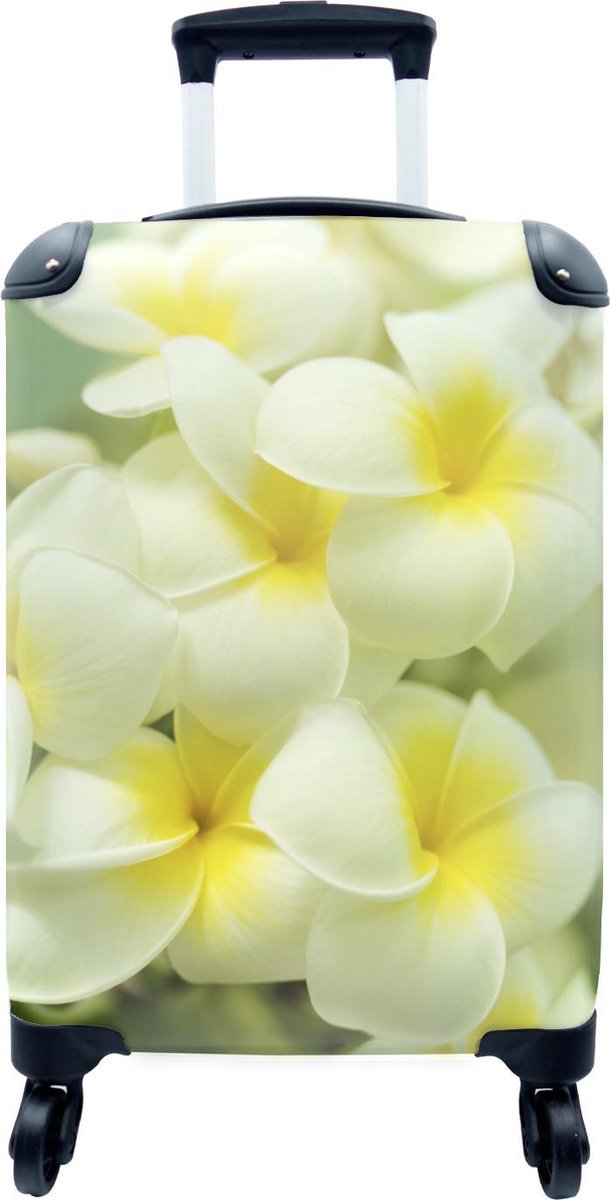 Valise - Formation de fleurs de Plumeria jaune clair - 35x55x20 cm - Bagage  à main -... | bol.com