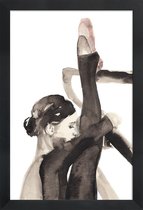 JUNIQE - Poster in houten lijst Dancers for Dancers -30x45 /Wit &