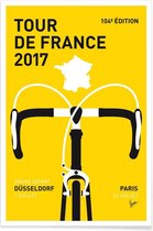 JUNIQE - Poster Tour de France 2017 -40x60 /Geel & Wit