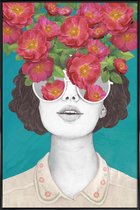 JUNIQE - Poster in kunststof lijst Rose Tinted -30x45 /Bruin & Oranje