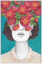 JUNIQE - Poster in kunststof lijst Rose Tinted -20x30 /Bruin & Oranje