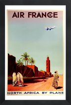 JUNIQE - Poster in houten lijst Vintage Afrika Air France -20x30